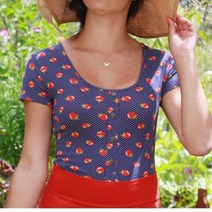 Effie’s Heart Tomato Peplum Top